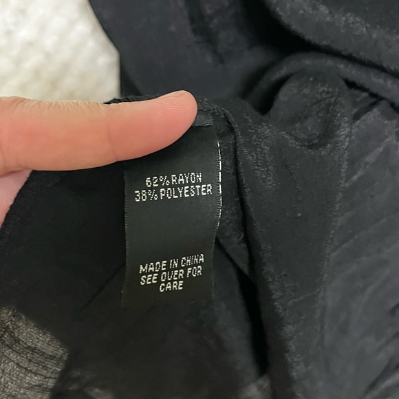 AGB Womens Black Dress Ruffle Hem Sleeveless Knee Length Loose Fit Casual Medium - Picture 8 of 9